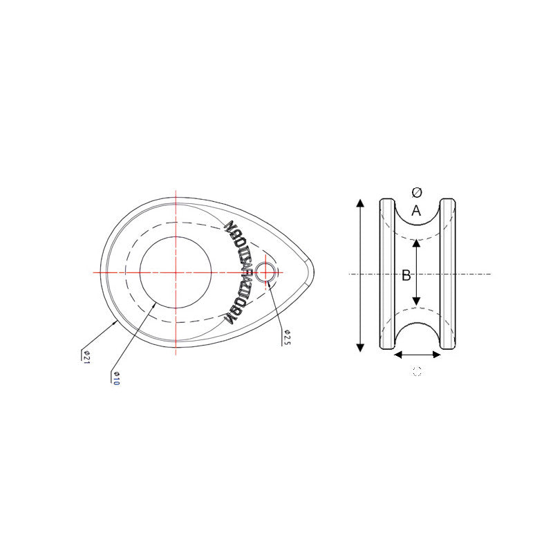 Low Friction Ring carbon thimble | Friction ring thimble heart 10