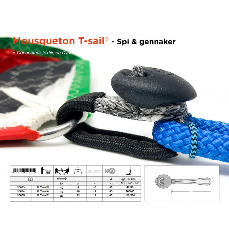 Snap shackle in Dyneema® for spinnaker | M T-Sail® M T-S7 V2
