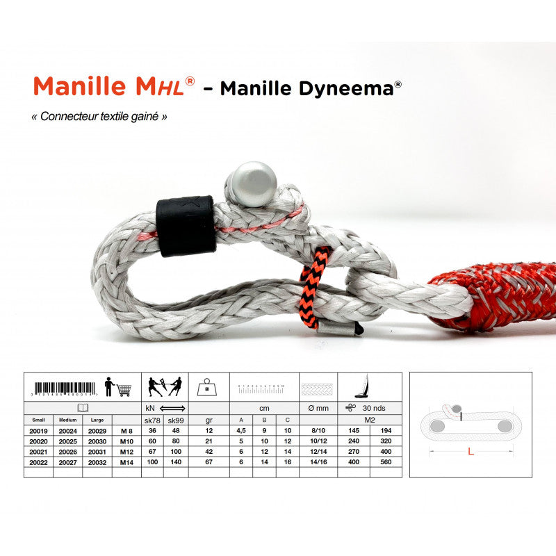 Soft shackle in Dyneema® | M® HL MT10 LARGE