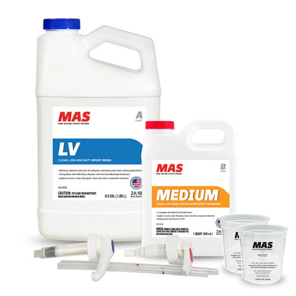 2:1 Premium Non-Blushing Marine Epoxy Kits Slow Hardener 0.75 Gallon
