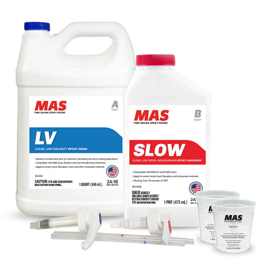 2:1 Premium Non-Blushing Marine Epoxy Kits Slow Hardener 0.75 Gallon