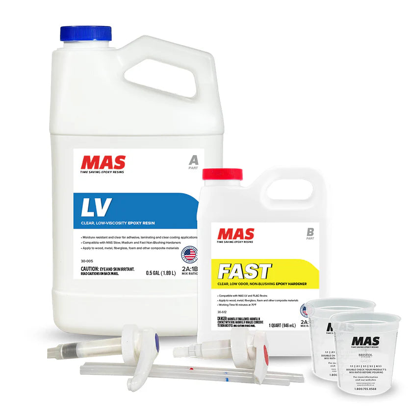 2:1 Premium Non-Blushing Marine Epoxy Kits 0.75 Gallon Fast