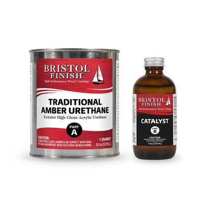 Bristol Finish Traditional Amber Urethane Varnish Quart Kit