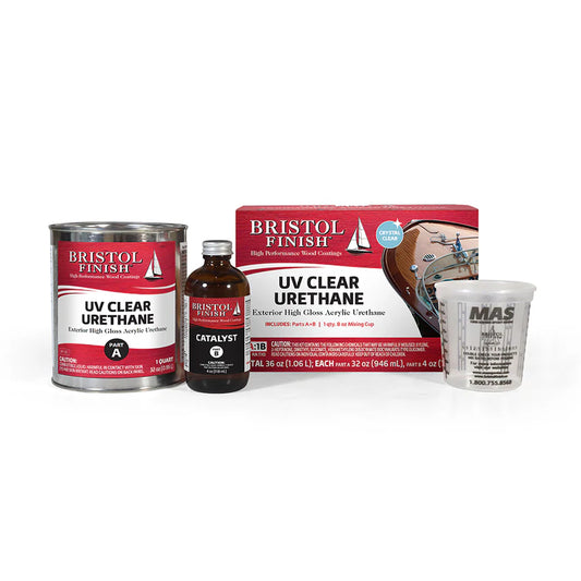 Bristol Finish Traditional Amber Urethane Varnish UV Clear Kit