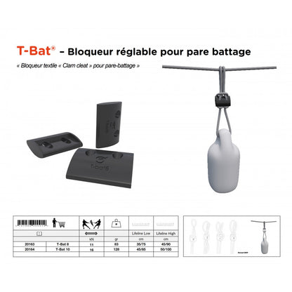 Adjustable fender cleat for boats | T-bat® E T-b10