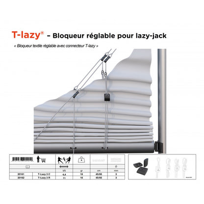 Adjustable textile blocker for lazy-jack | T-Lazy® E T-l3 C