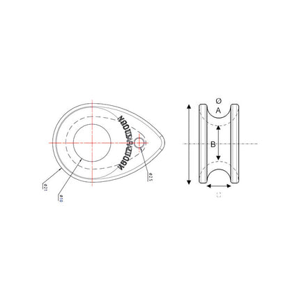 Low Friction Ring carbon thimble | Friction ring thimble heart 10
