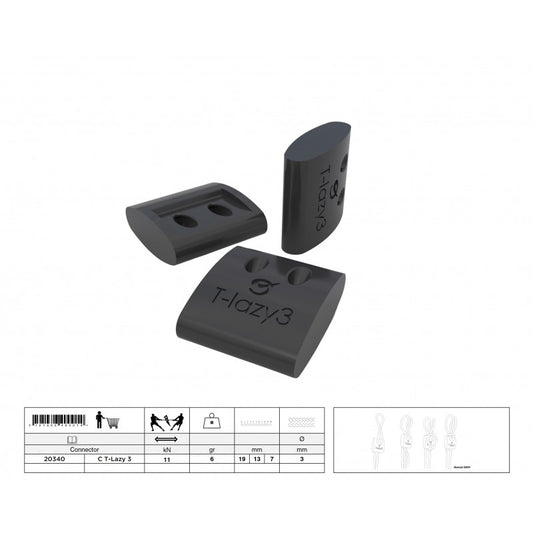 Clam cleat connector for lazy-jack | T-Lazy®