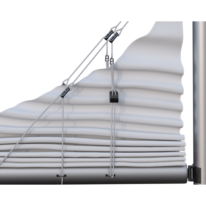 Clam cleat connector for lazy-jack | T-Lazy®