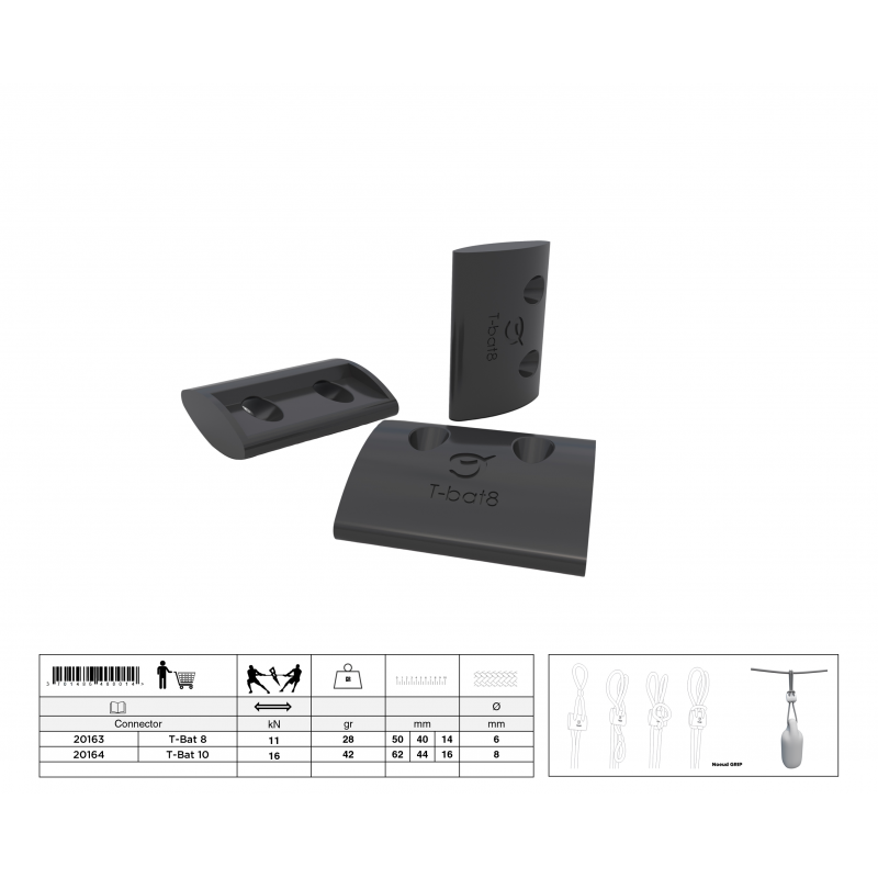 Clam cleat for connector for fenders | T-Bat® Pack PiècesT-Bat 8