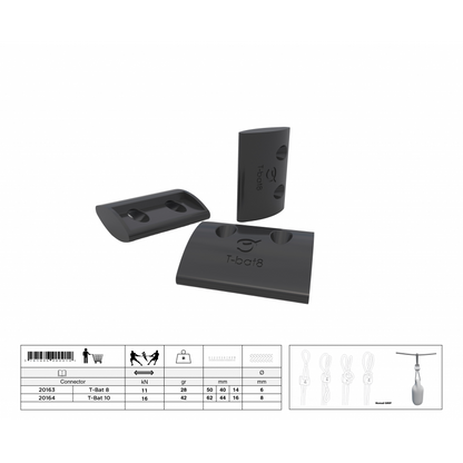 Clam cleat for connector for fenders | T-Bat® Pack PiècesT-Bat 8