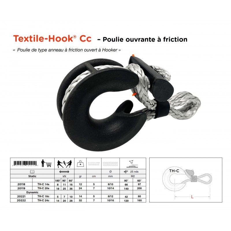 Hook opening pulley | TH-C® Static  TH-C 14p