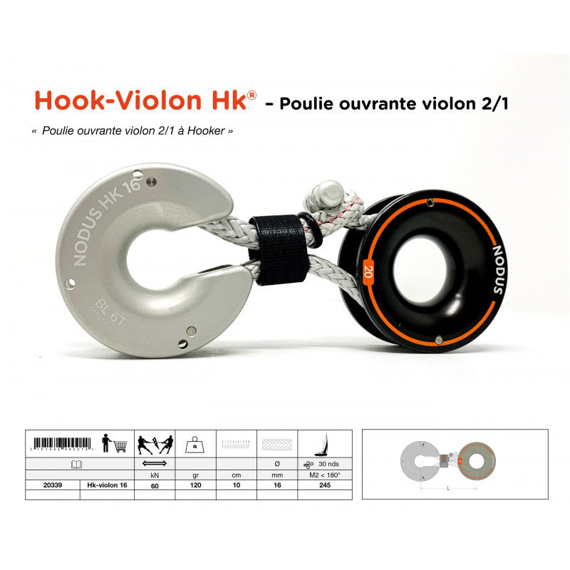 Hook-Violon Hk® opening pulley