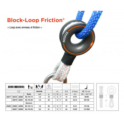 Loop in Dyneema® for friction ring | Block-loop® friction BL F20 medium POM