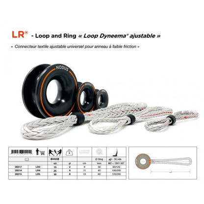 Loop in Dyneema® for friction ring | LR® universel Ring 5 Duralumin