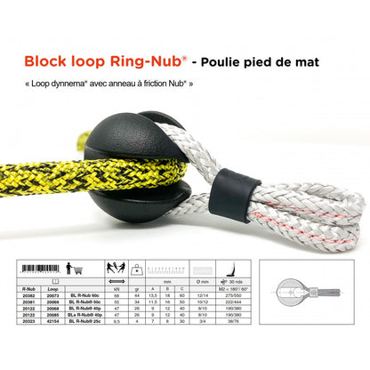 Pulley for Sailboat | Block-Loop Nub® BLs R-Nub 40p