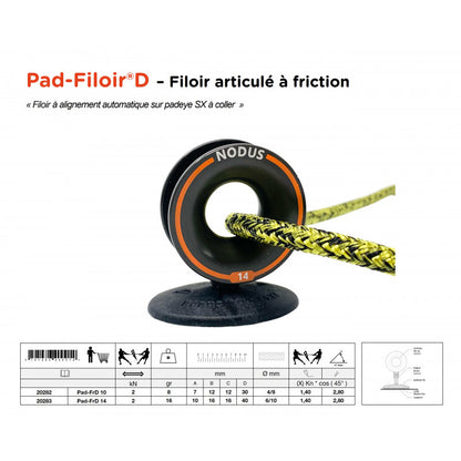 Sheet fairlead Aluminium | Pad-fairlead D® Pad-FrD 14