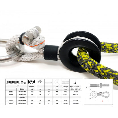Soft shackle in Dyneema® with friction ring | Block-shackle® friction BS FrP20 HL
