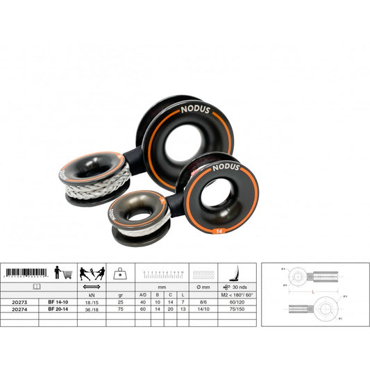 Violin pulley | BF-D® Block-Friction BF 14 -10