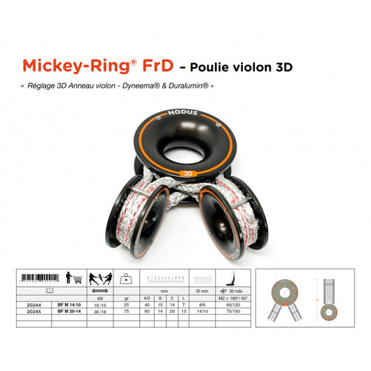 Violin pulley | Mickey-Rings® 3D adjustment BF-M 20-14